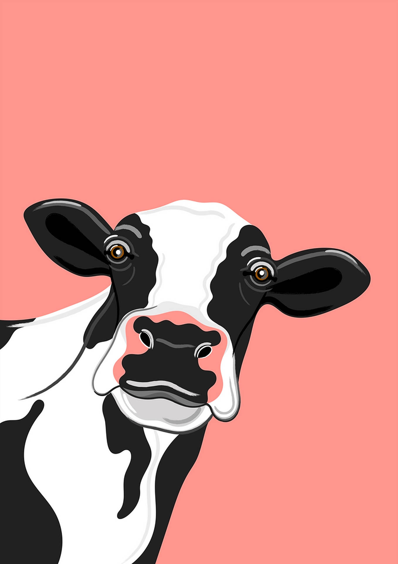 1414X2000 Cow Print Wallpaper and Background
