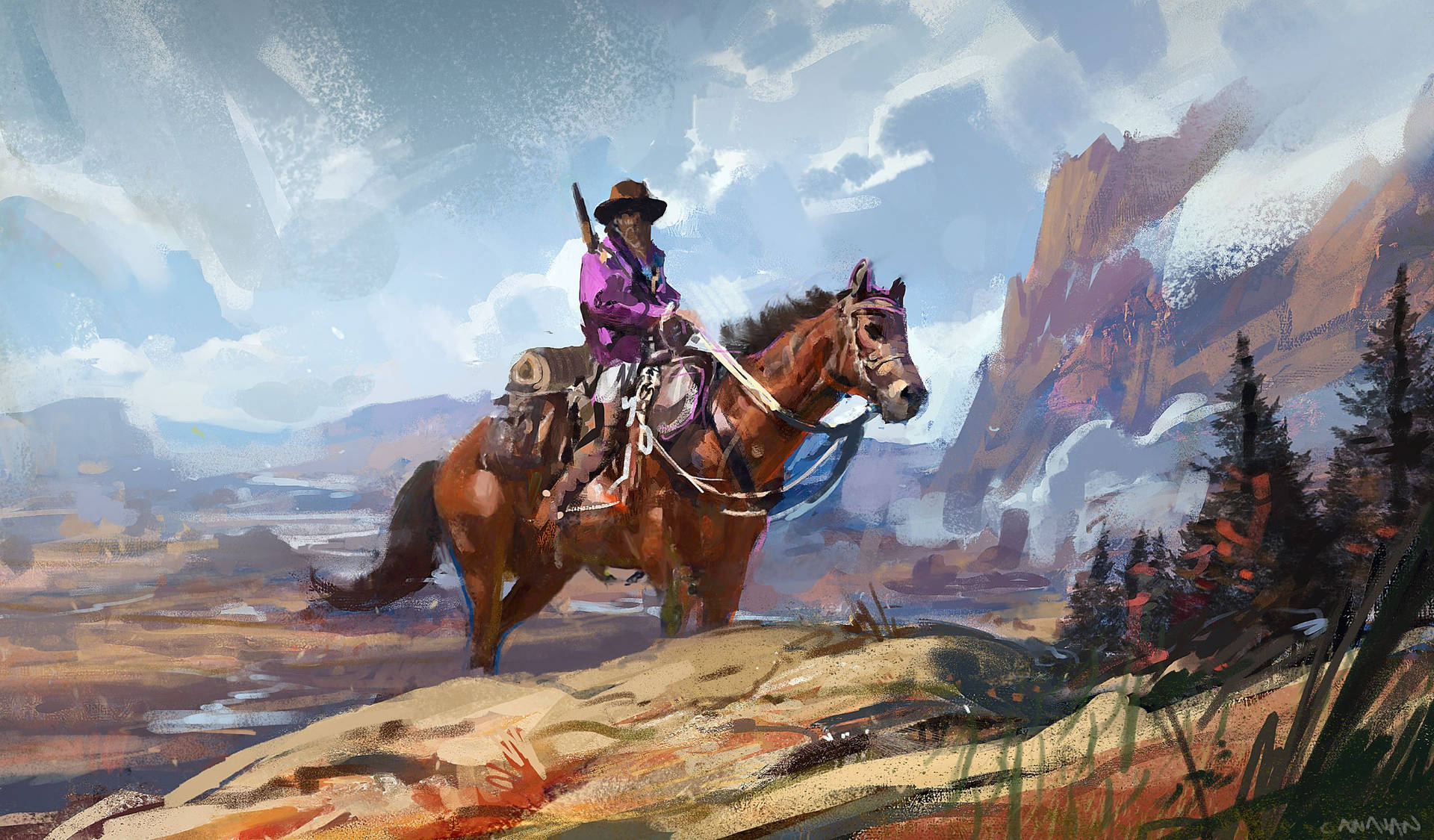 Cowboy 2560X1500 wallpaper