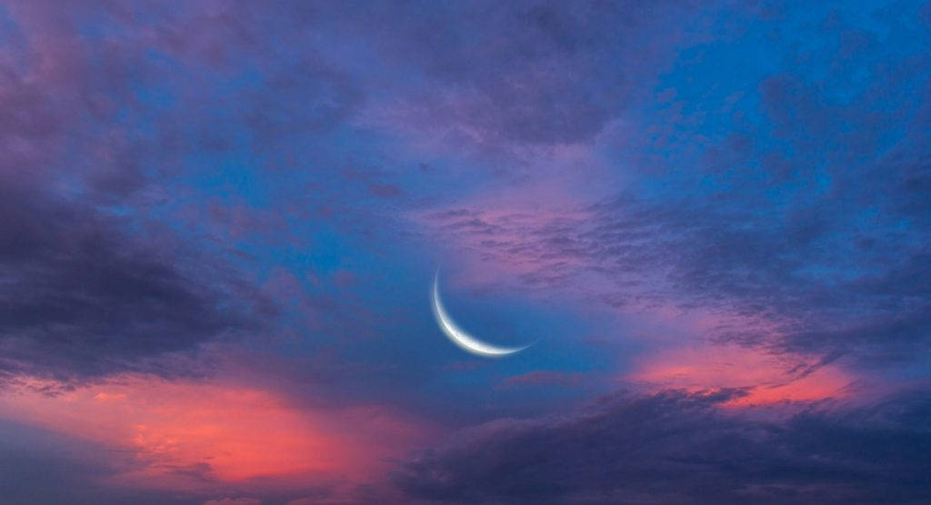 1024X556 Crescent Moon Wallpaper and Background