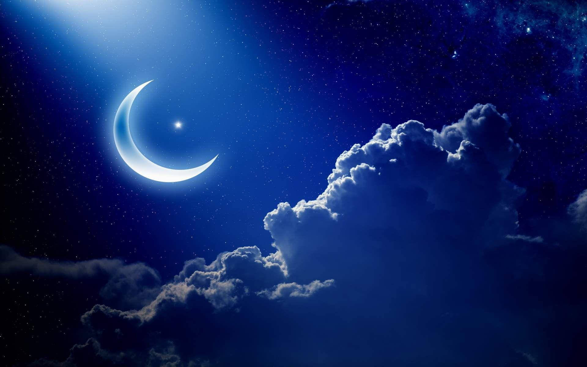 Crescent Moon 1920X1200 Wallpaper and Background Image