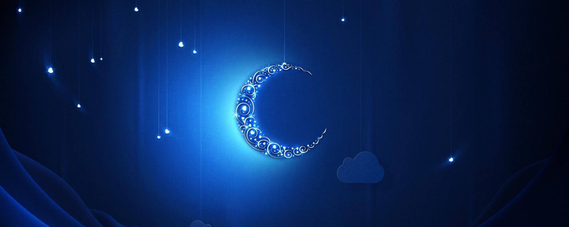 Crescent Moon 2560X1024 Wallpaper and Background Image