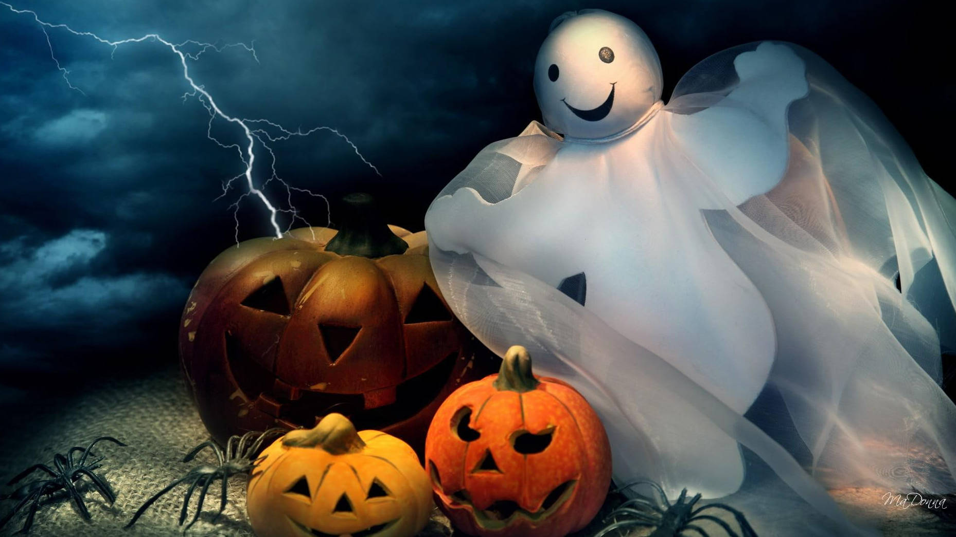 1858X1045 Cute Halloween Wallpaper and Background