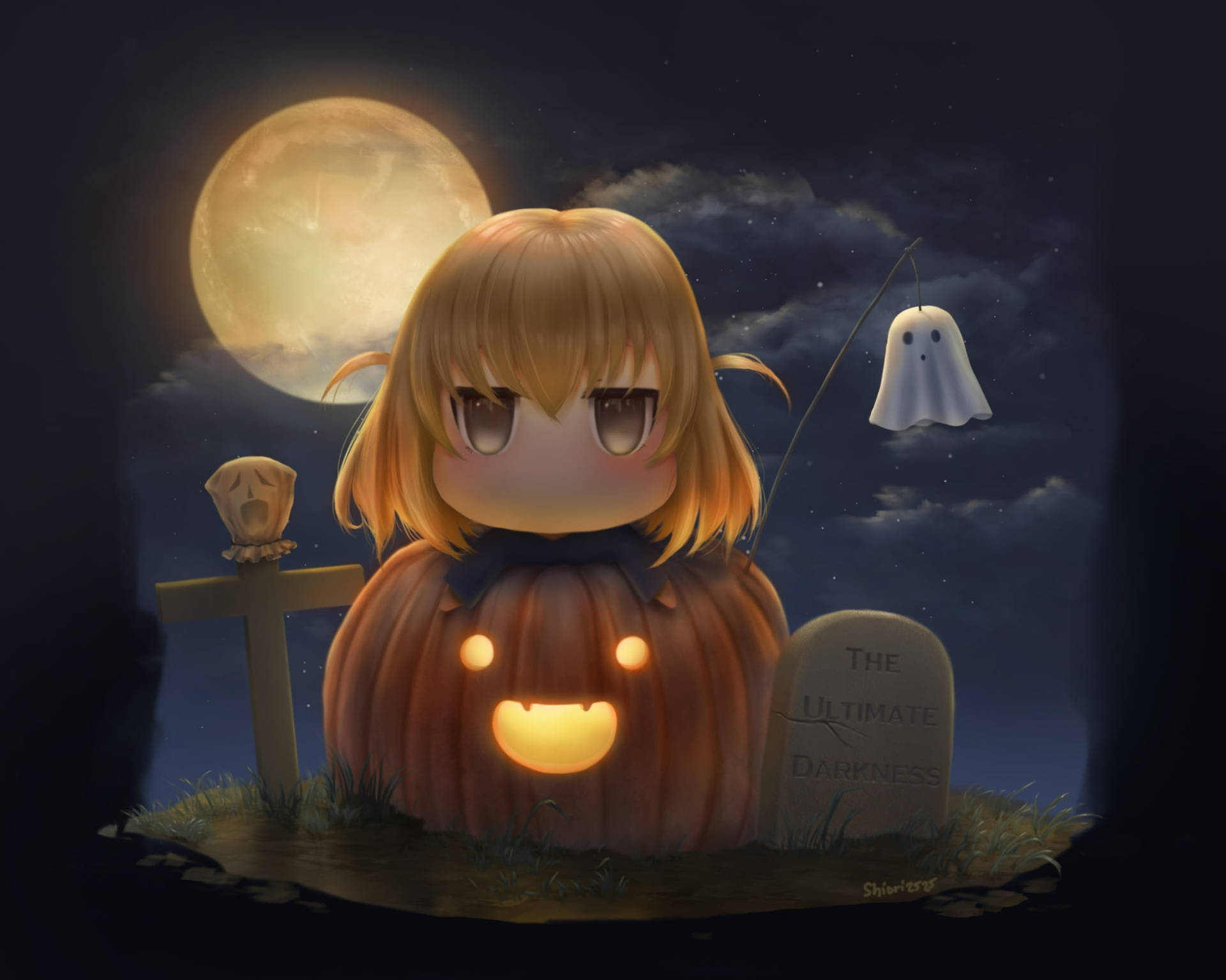 1936X1548 Cute Halloween Wallpaper and Background