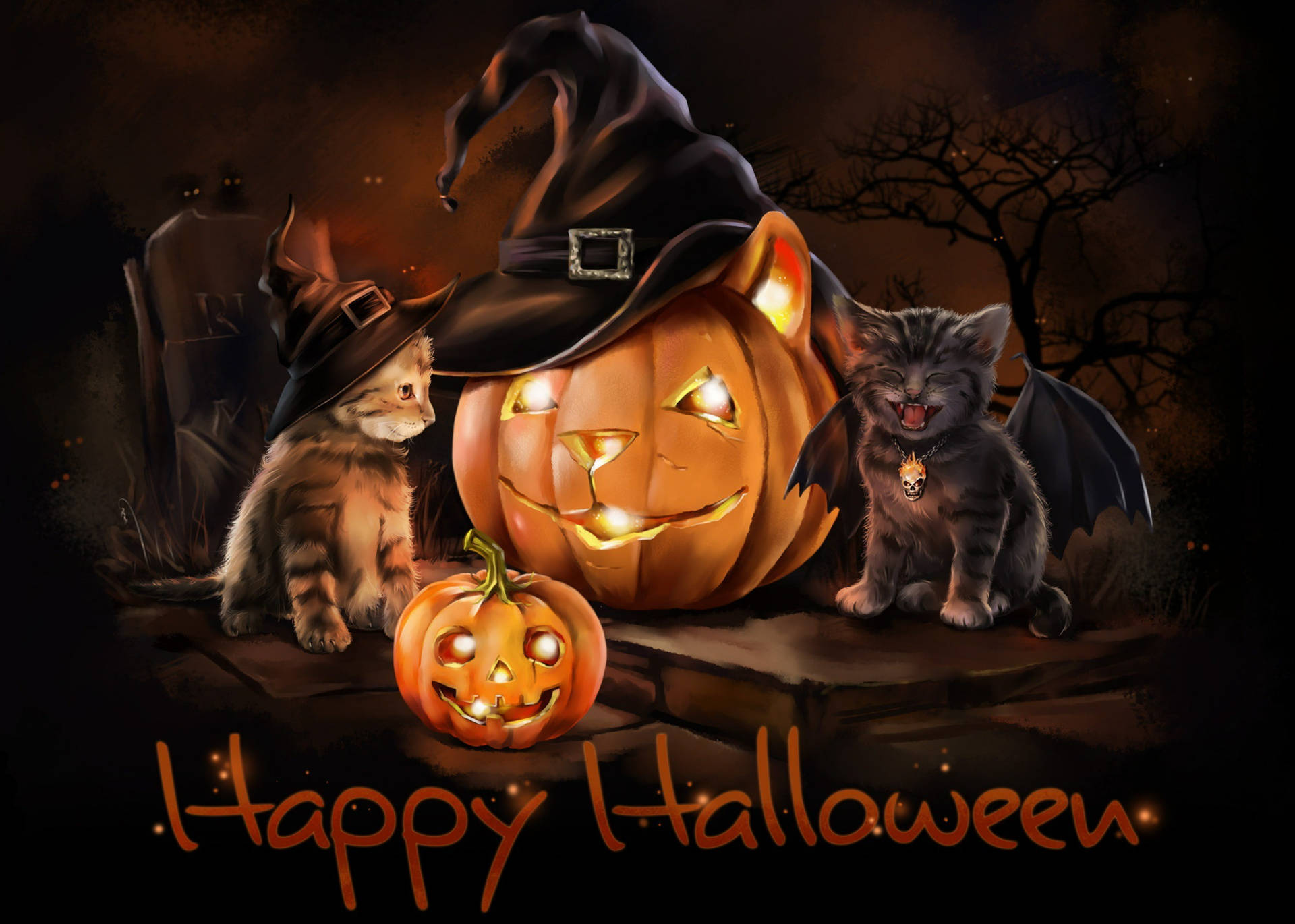 2533X1807 Cute Halloween Wallpaper and Background