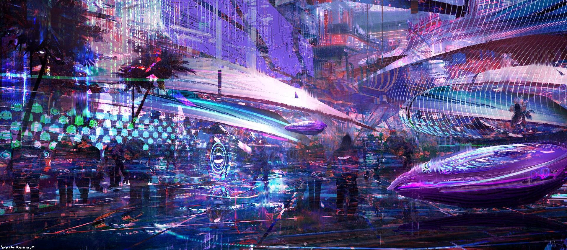 Cyberpunk 1920X847 Wallpaper and Background Image