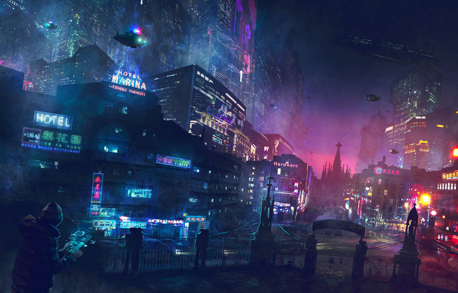 1920X1229 Cyberpunk City Wallpaper and Background
