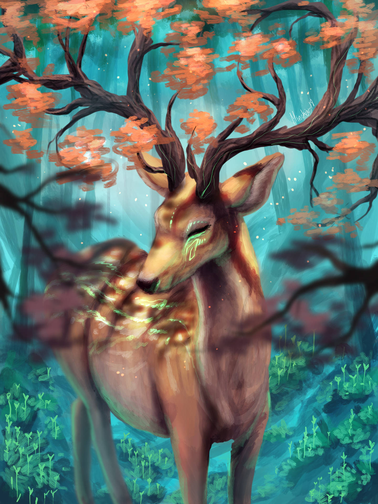 1536X2048 Deer Wallpaper and Background