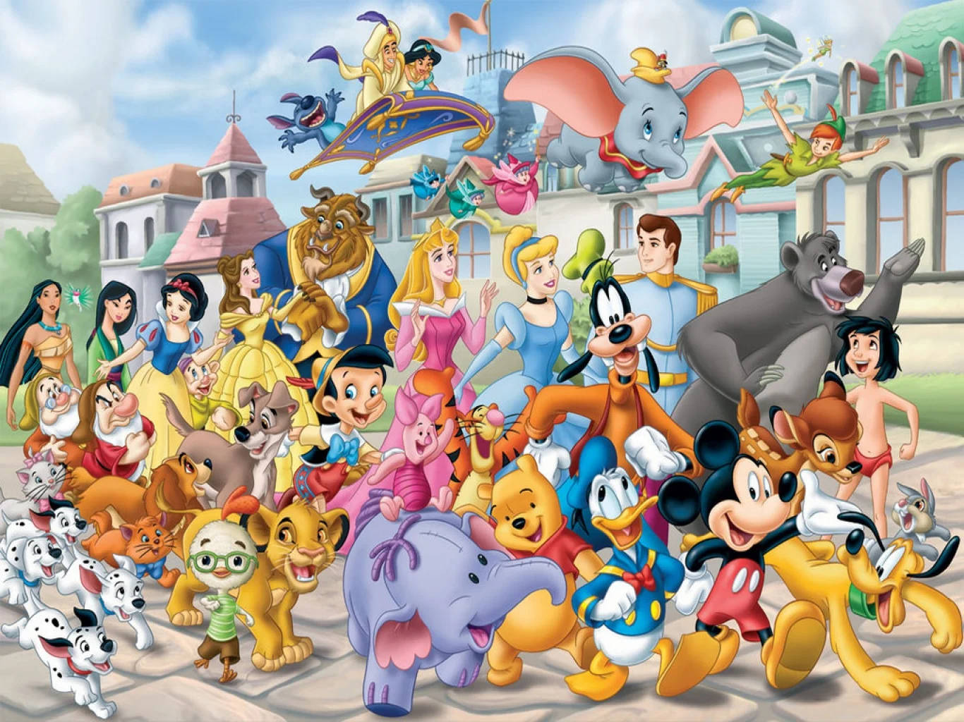 1366X1024 Disney Characters Wallpaper and Background