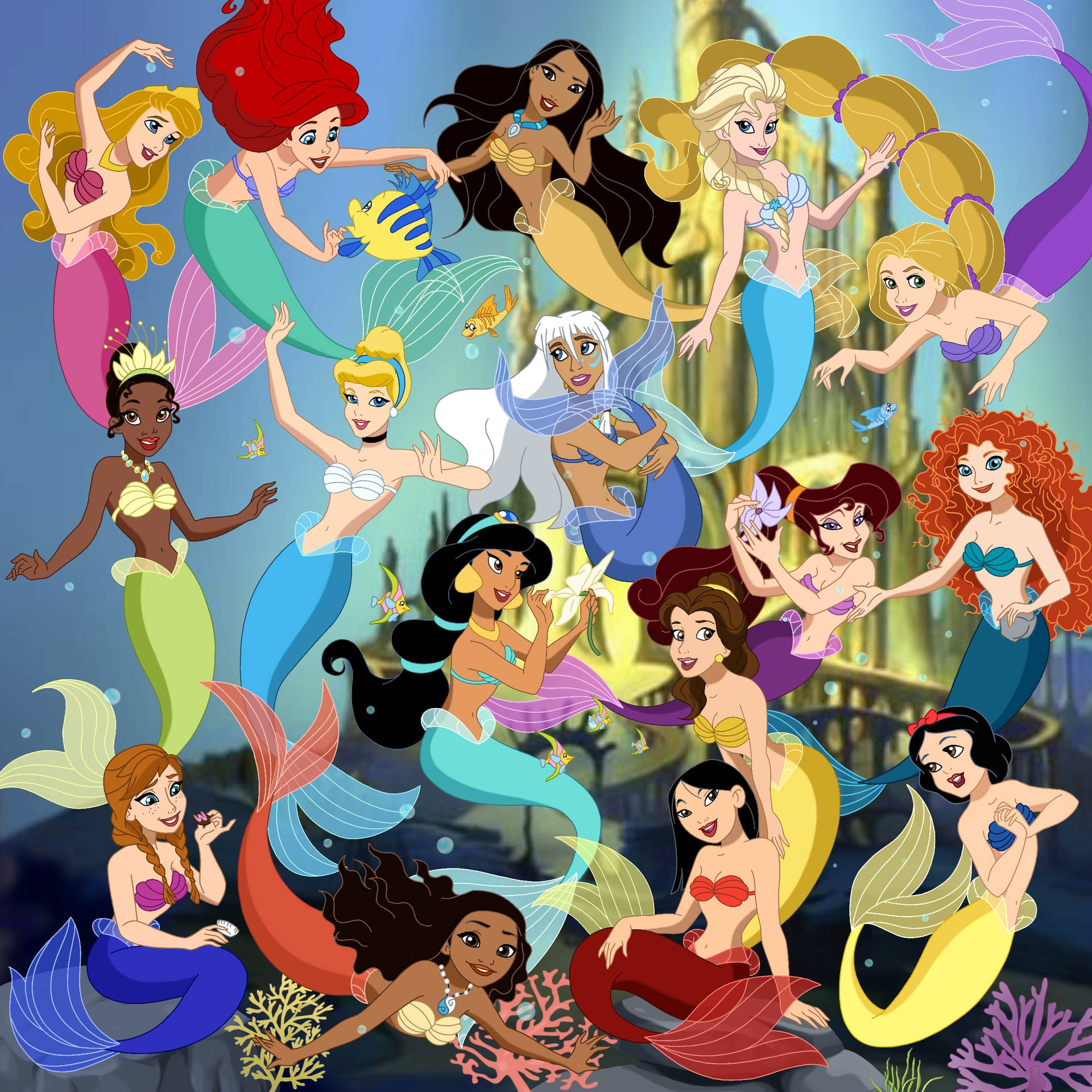 Disney Princess 2444X2444 Wallpaper and Background Image