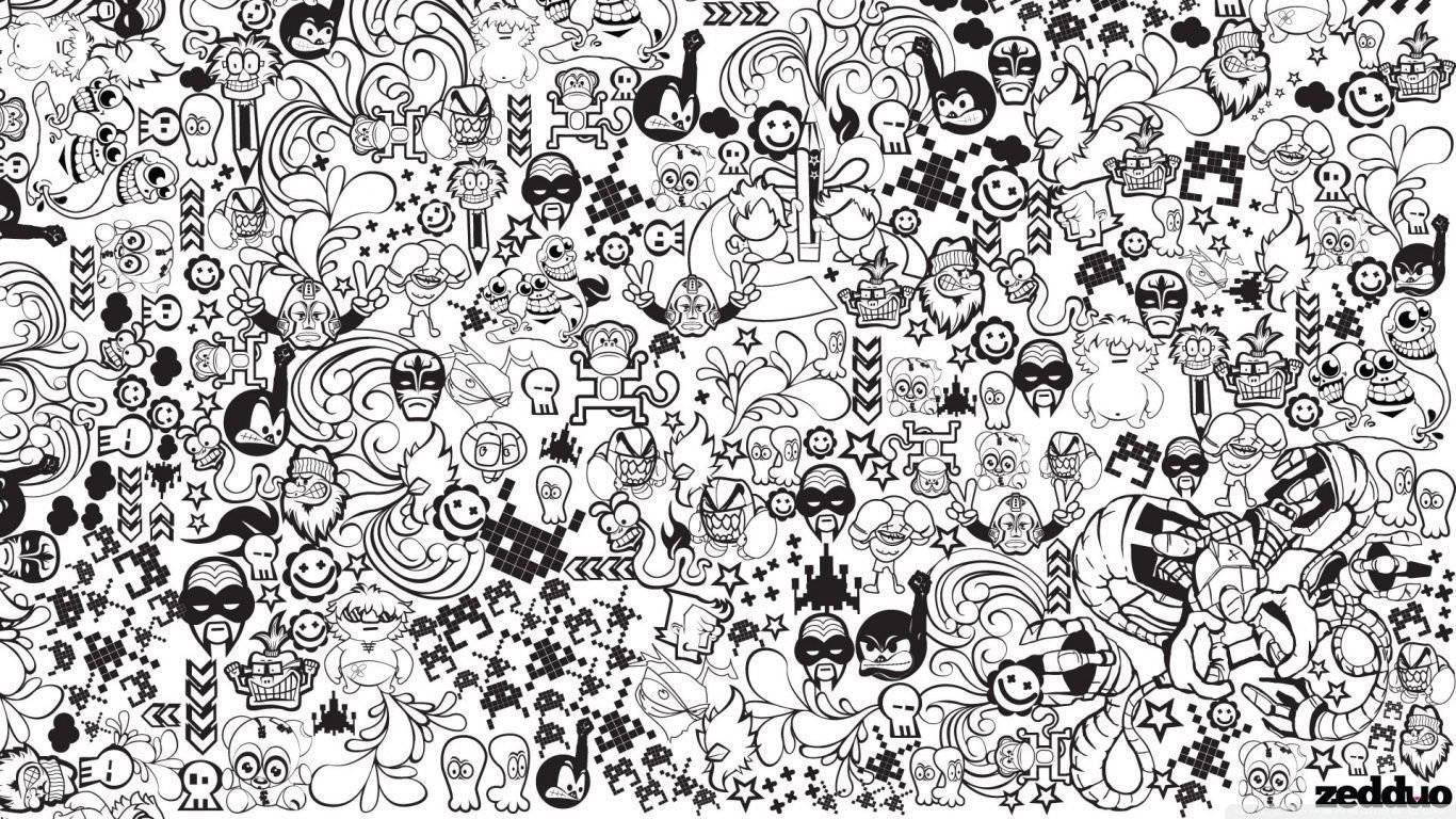 Doodle 1366X768 Wallpaper and Background Image