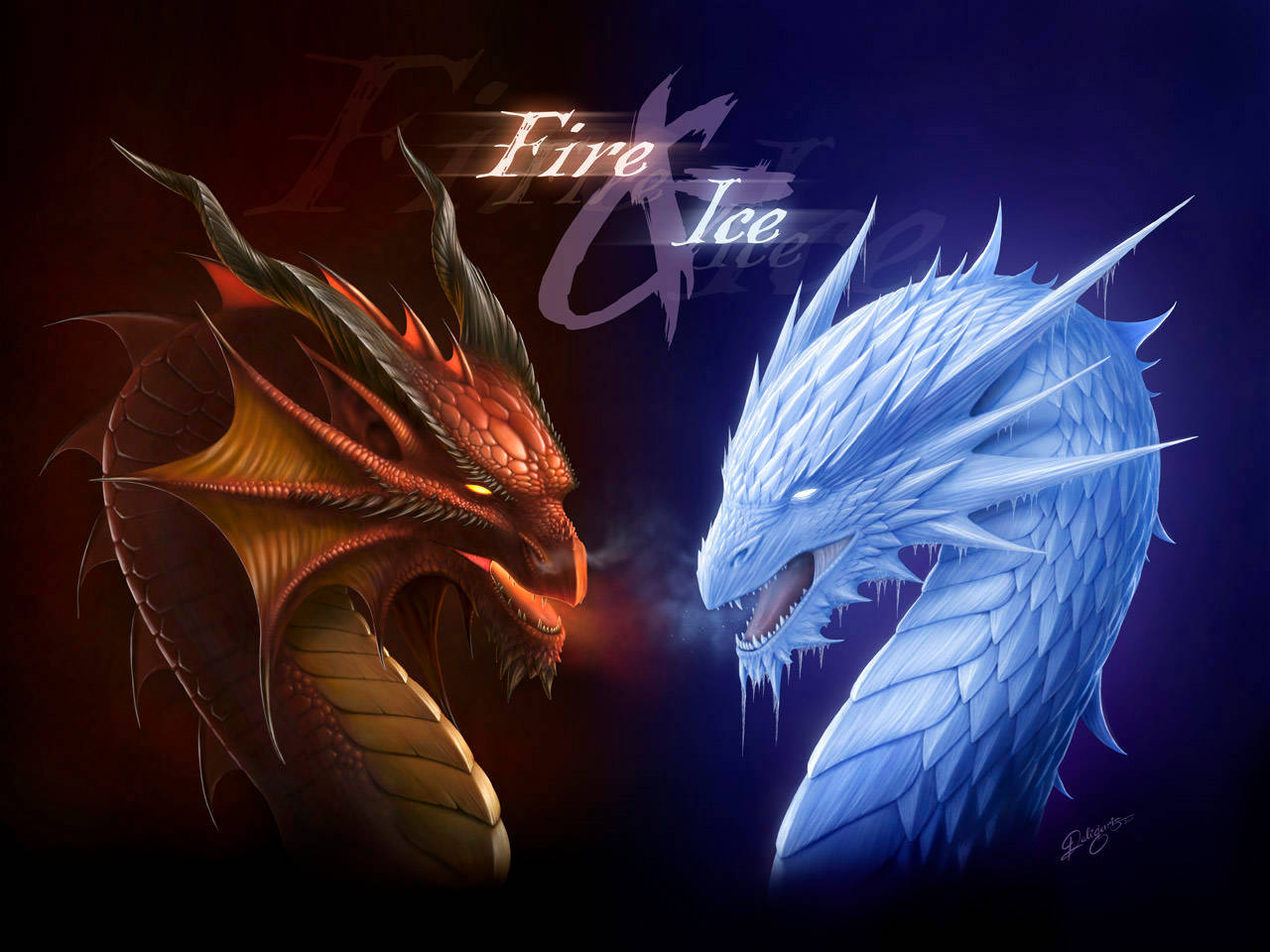 1280X960 Fire And Ice Wallpaper and Background