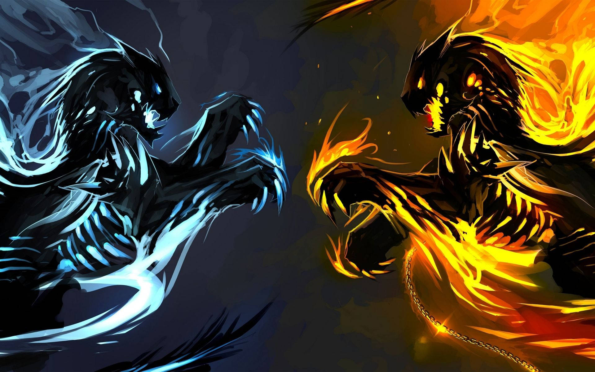 1920X1200 Fire And Ice Wallpaper and Background