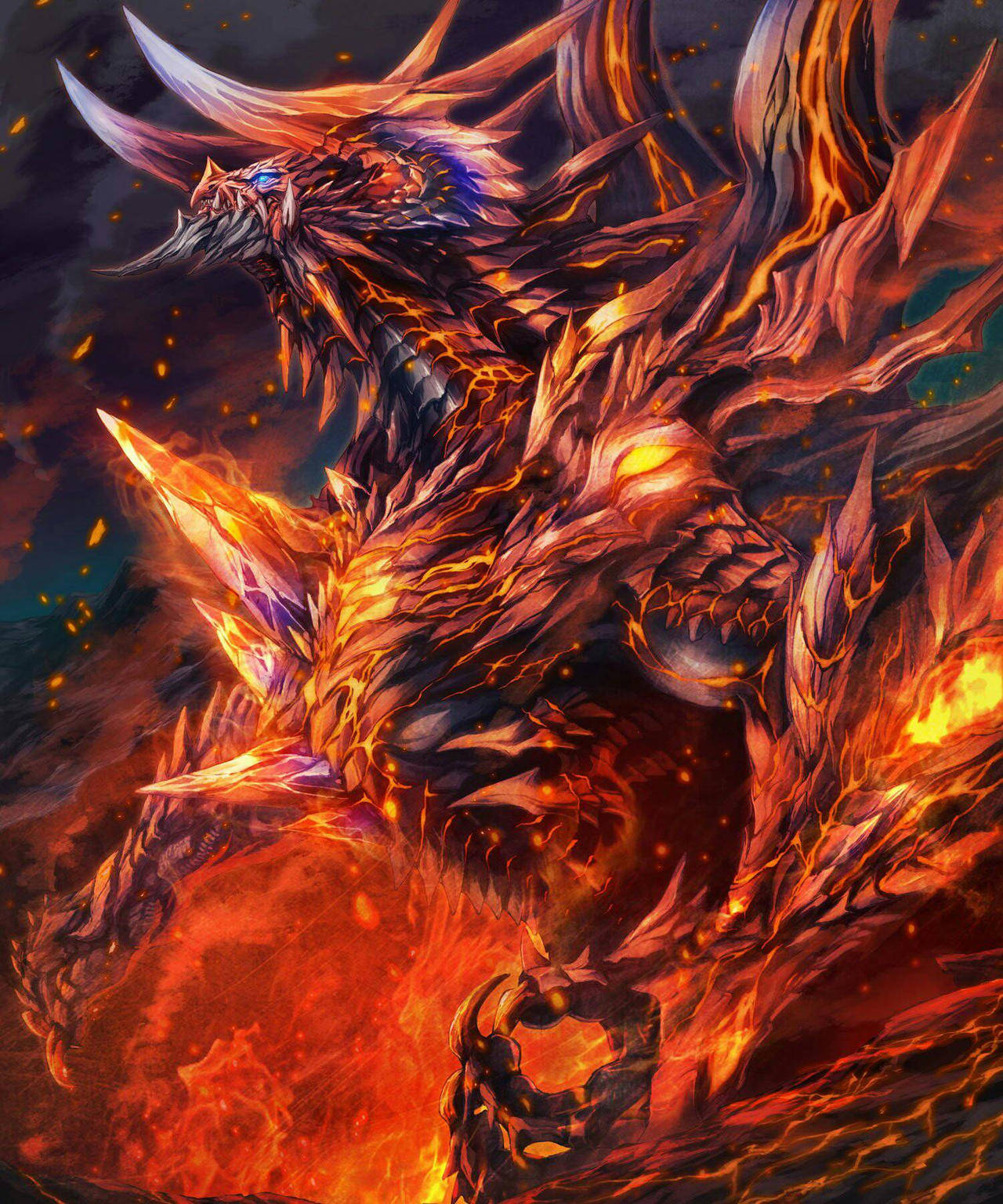 1280X1536 Fire Dragon Wallpaper and Background