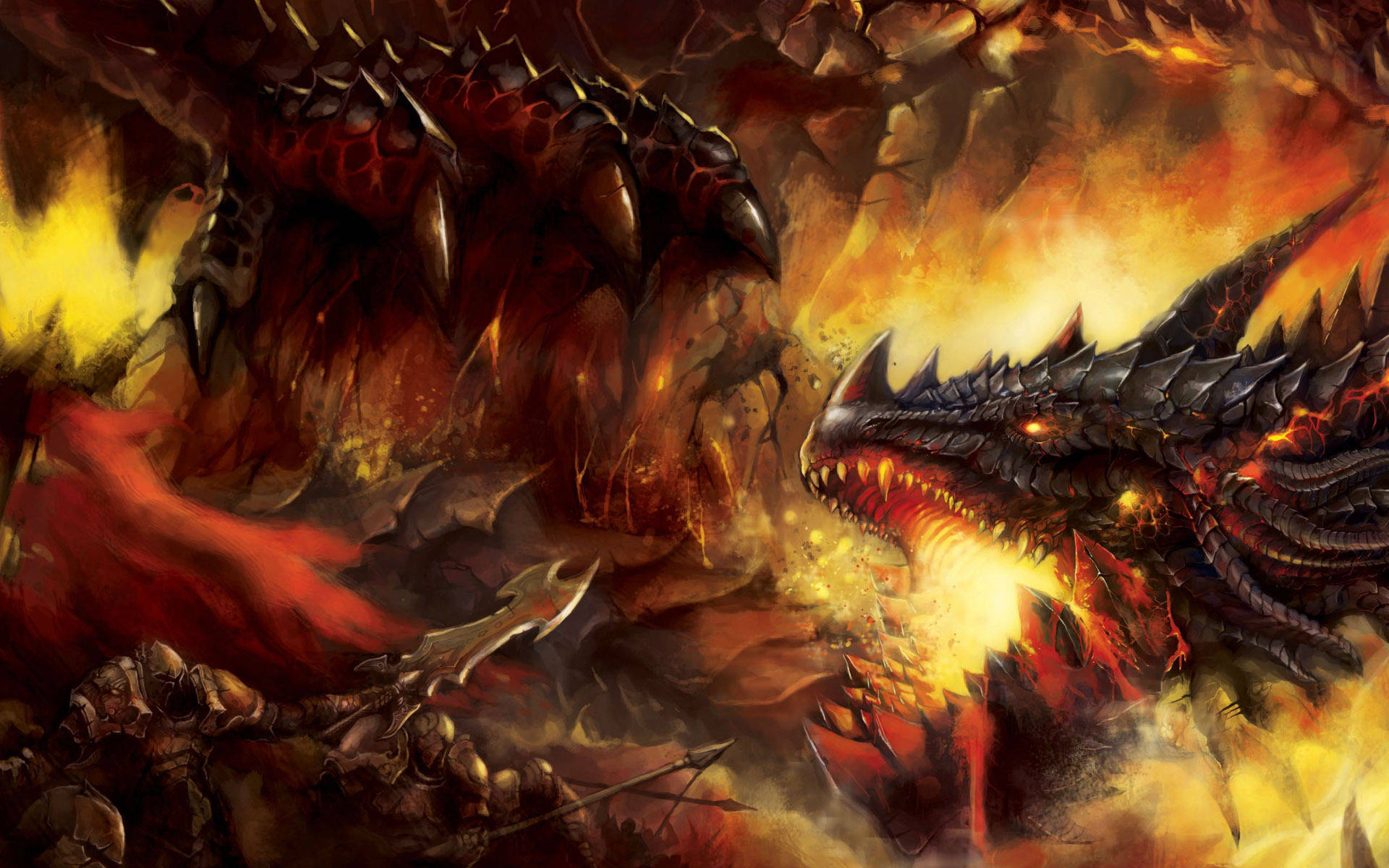 1920X1200 Fire Dragon Wallpaper and Background