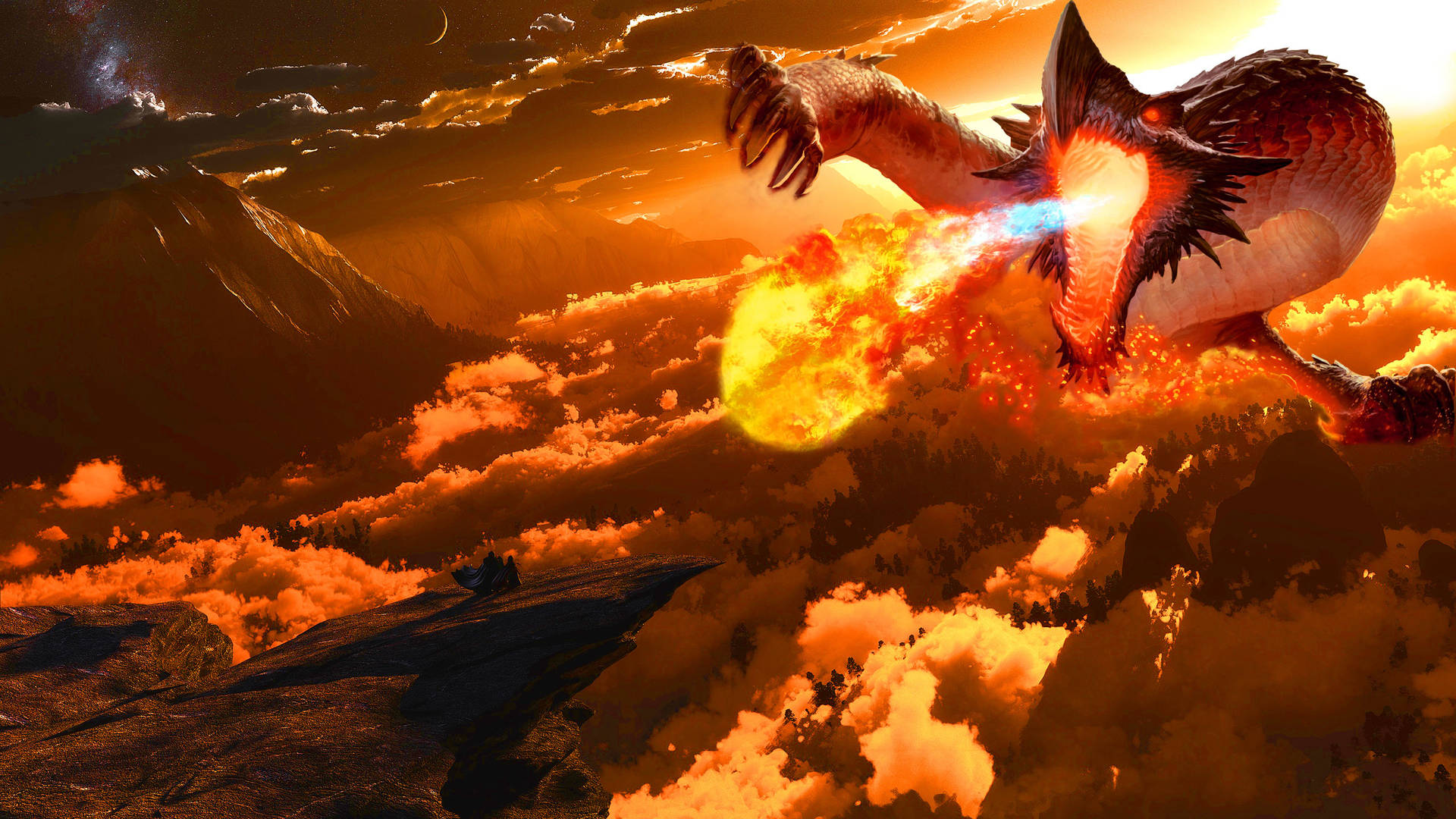 2560X1440 Fire Dragon Wallpaper and Background
