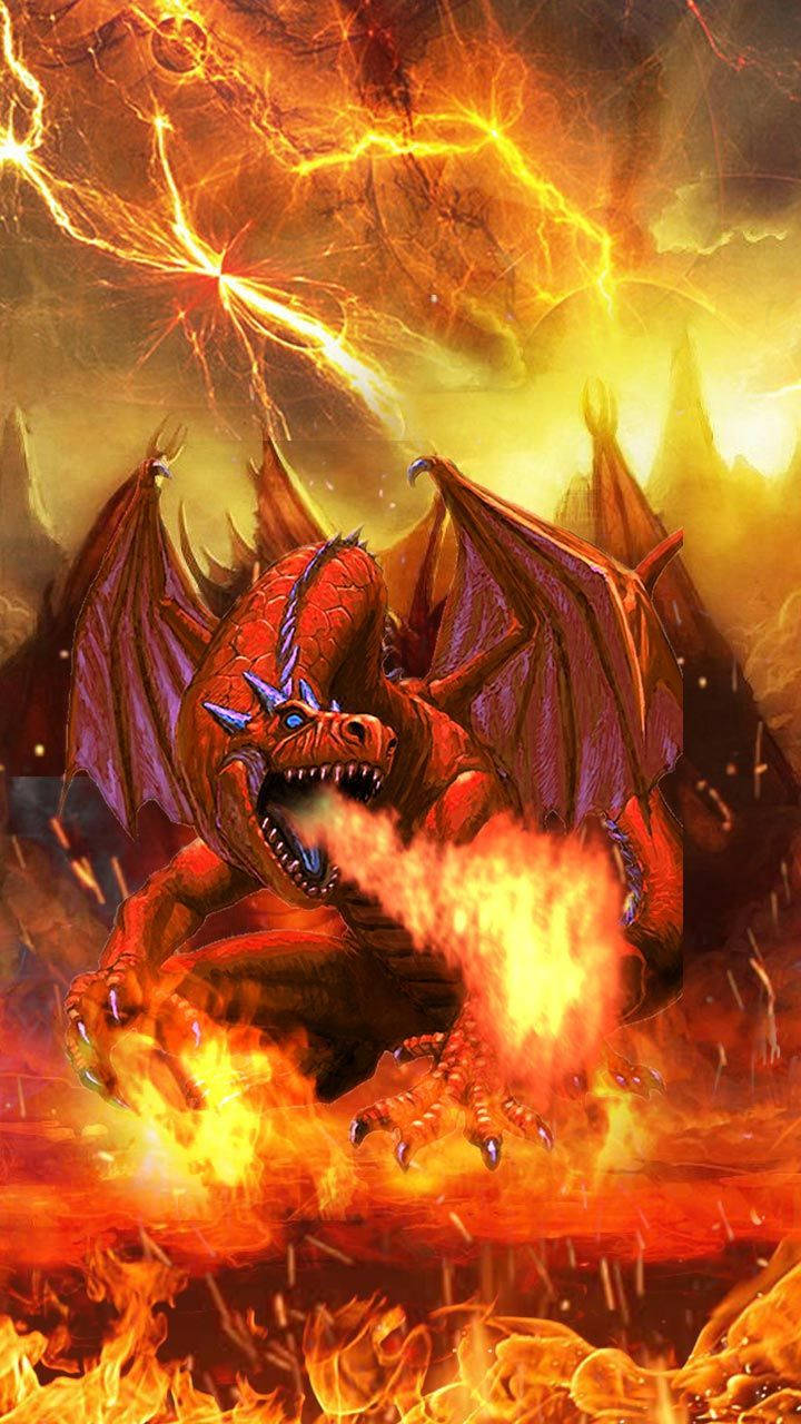 720X1280 Fire Dragon Wallpaper and Background
