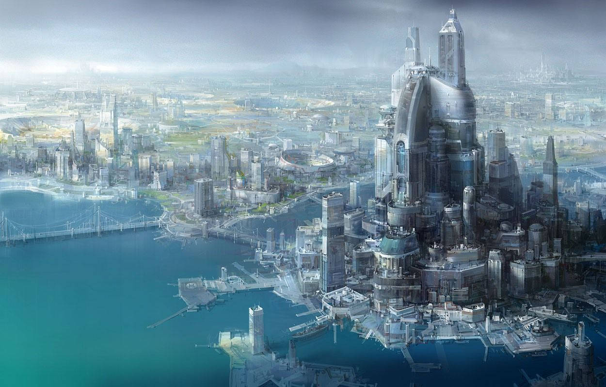 Futuristic City 1250X798 Wallpaper and Background Image