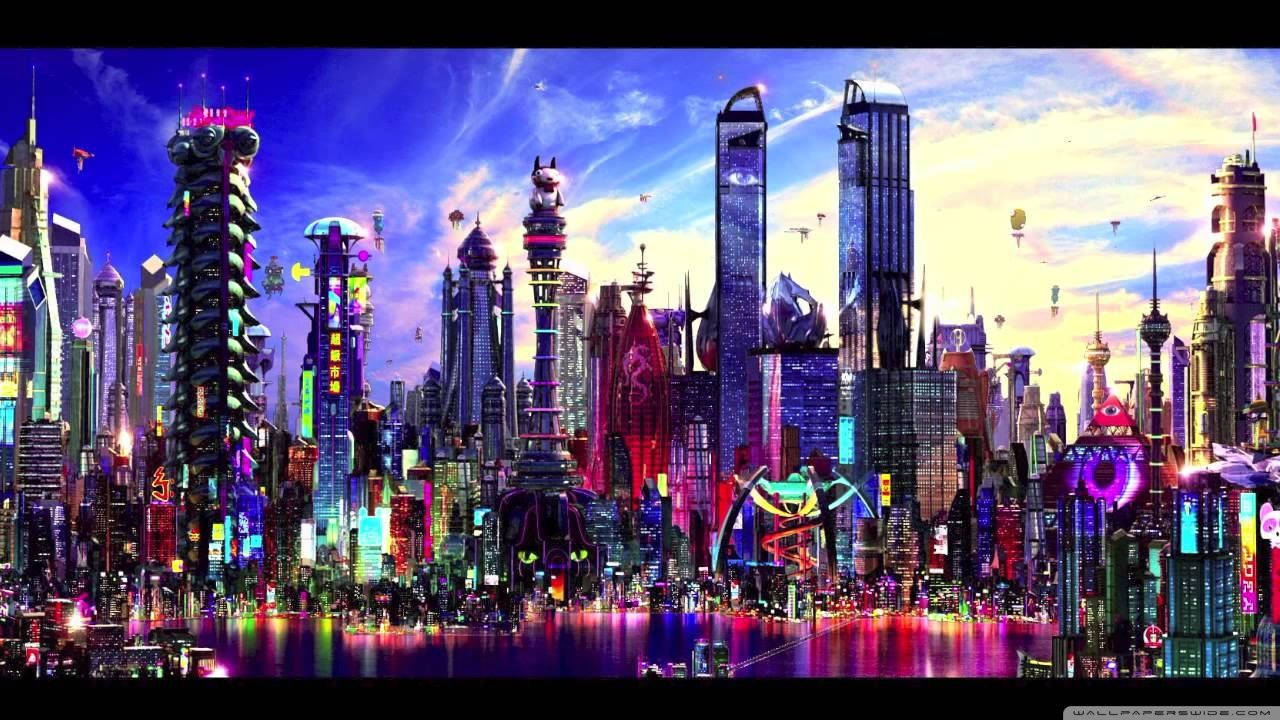 1280X720 Futuristic City Wallpaper and Background