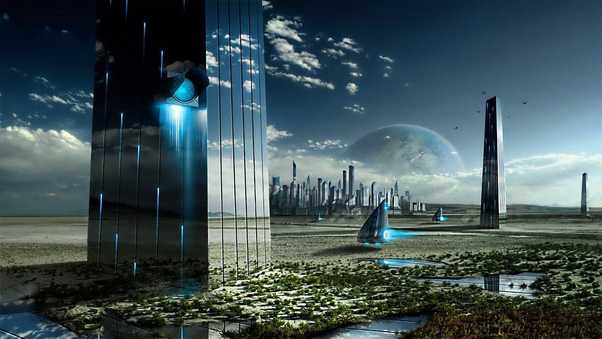 Futuristic City 1920X1080 Wallpaper and Background Image