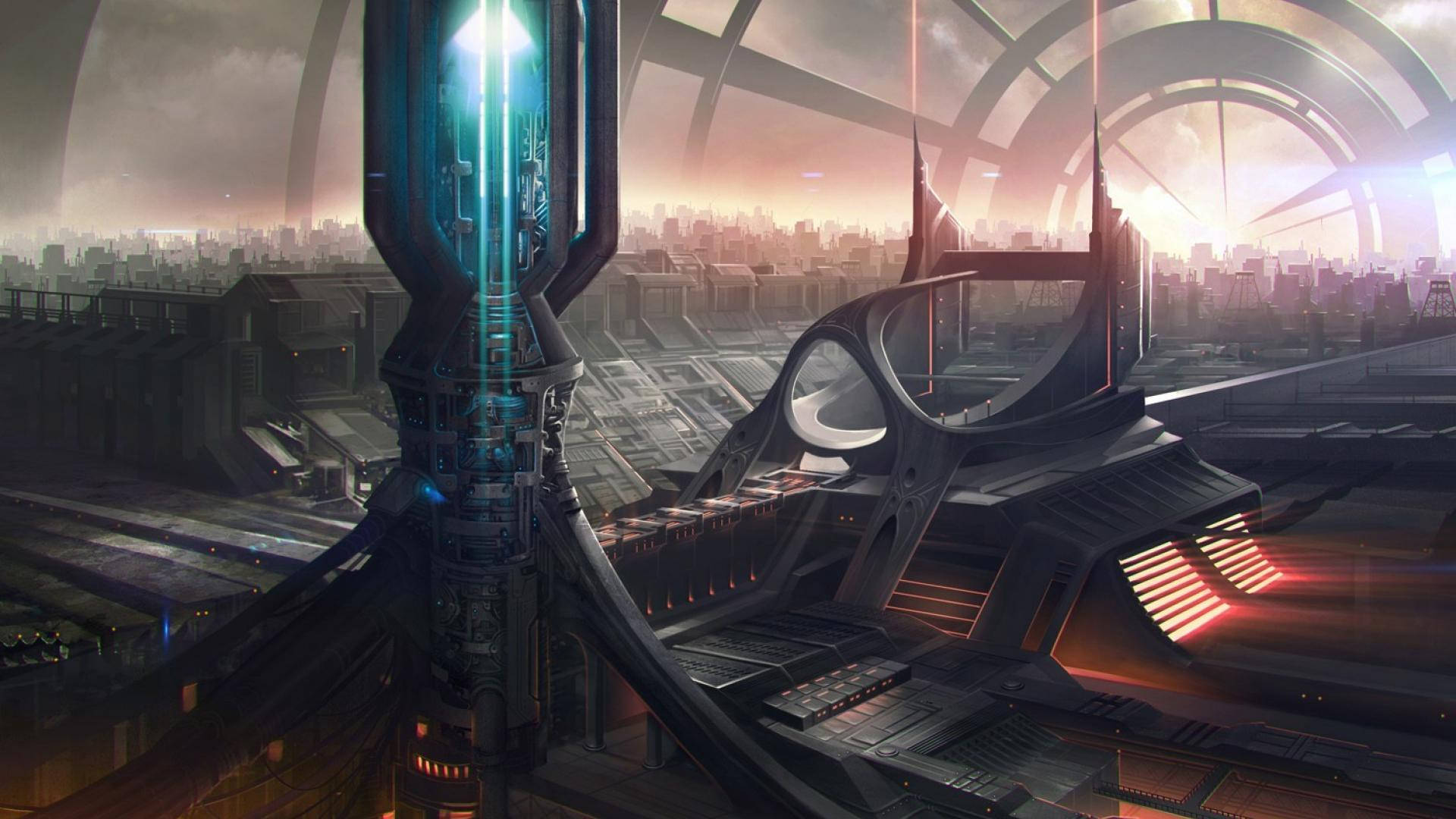 Futuristic City 1920X1080 Wallpaper and Background Image