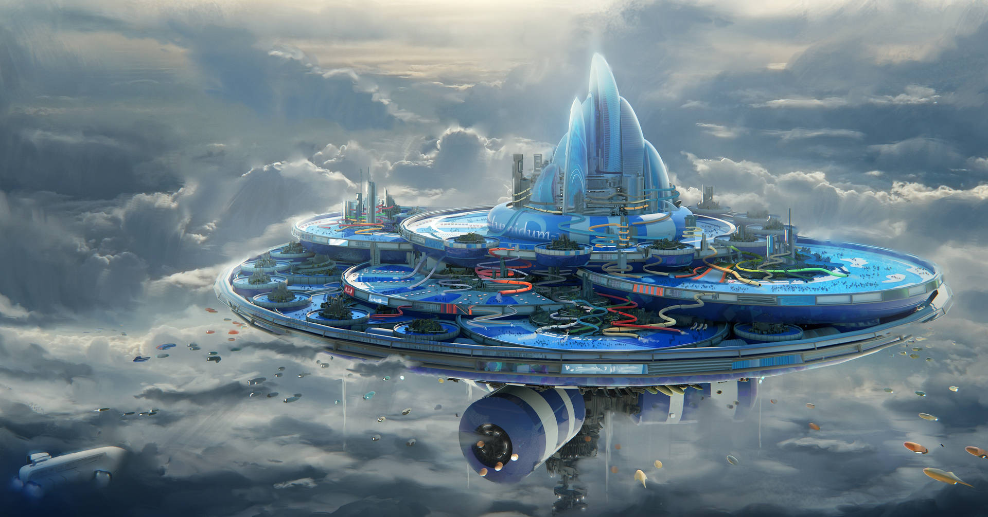 Futuristic City 4000X2095 Wallpaper and Background Image