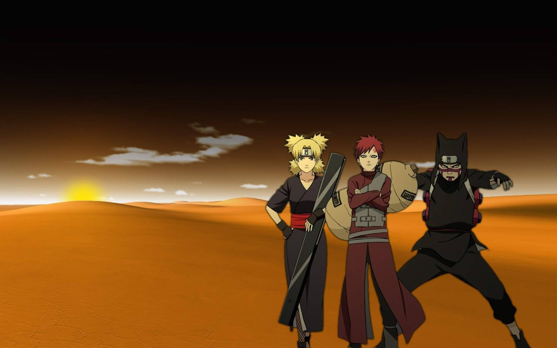 Download Gaara Of The Desert Naruto Black Wallpaper