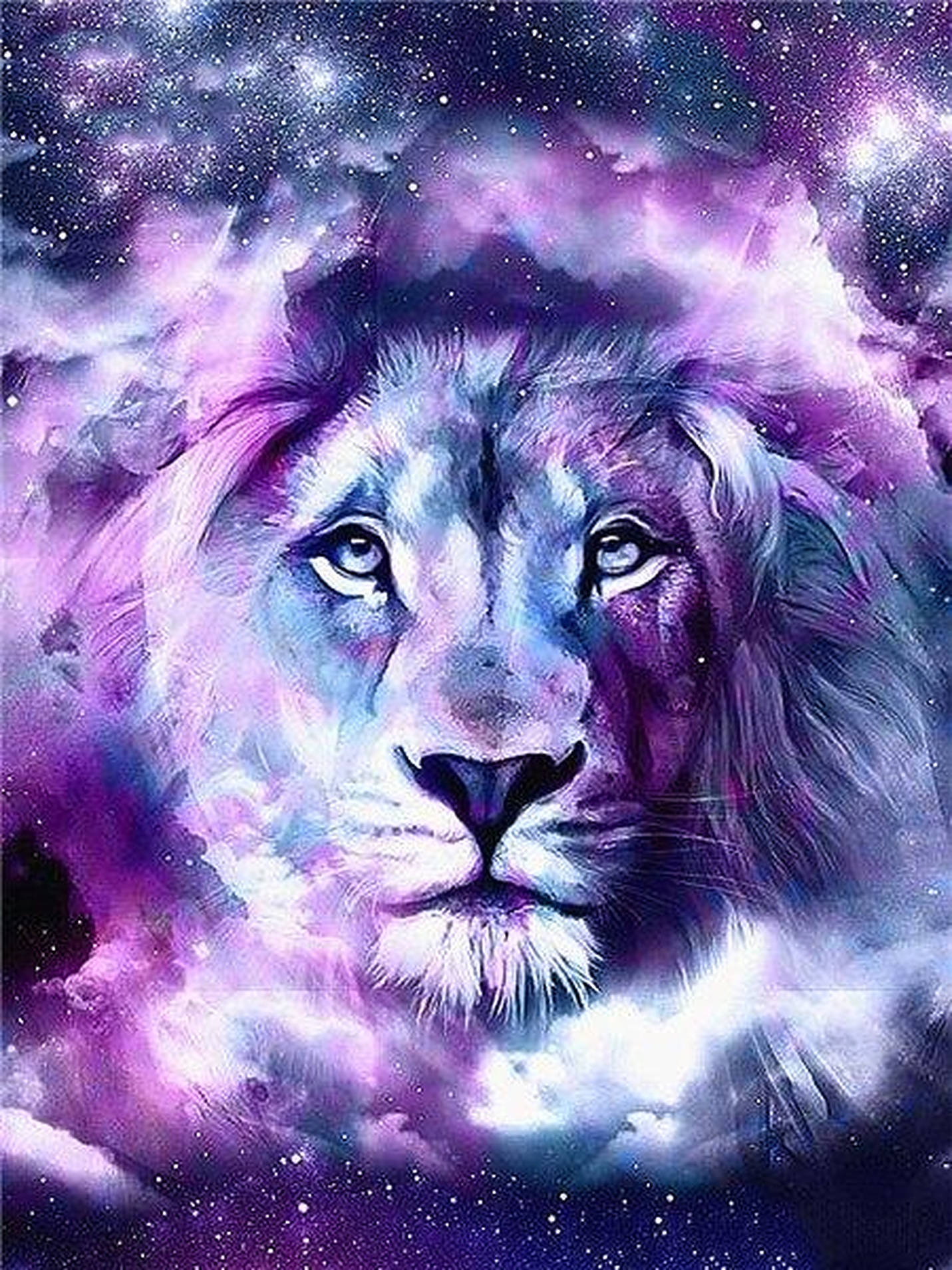 1431X1908 Galaxy Lion Wallpaper and Background