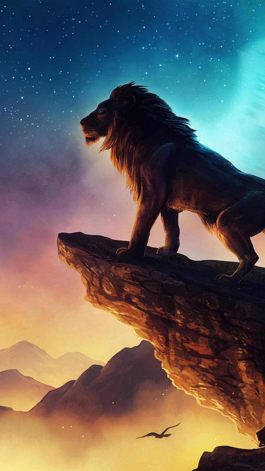 1440X2560 Galaxy Lion Wallpaper and Background