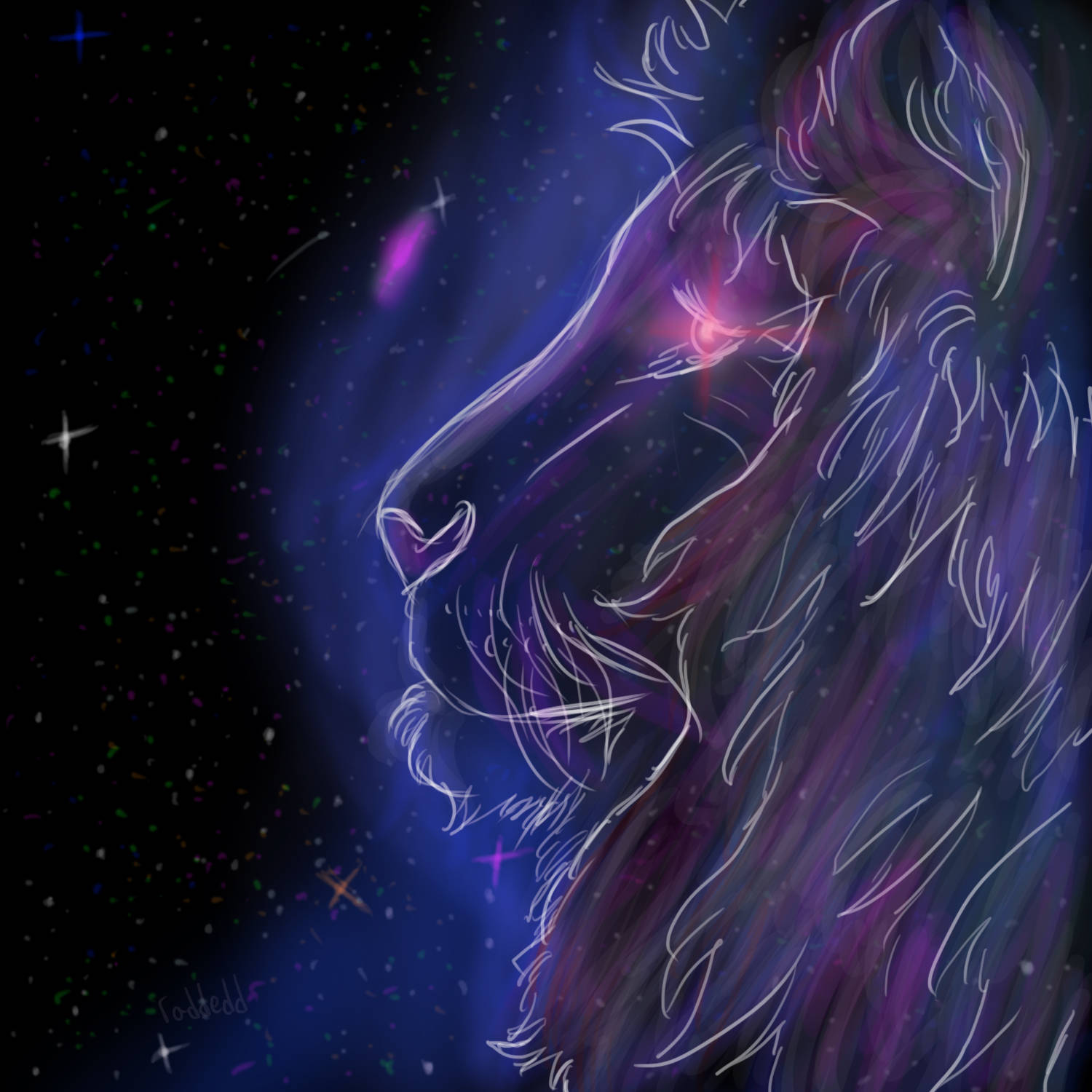 1500X1500 Galaxy Lion Wallpaper and Background