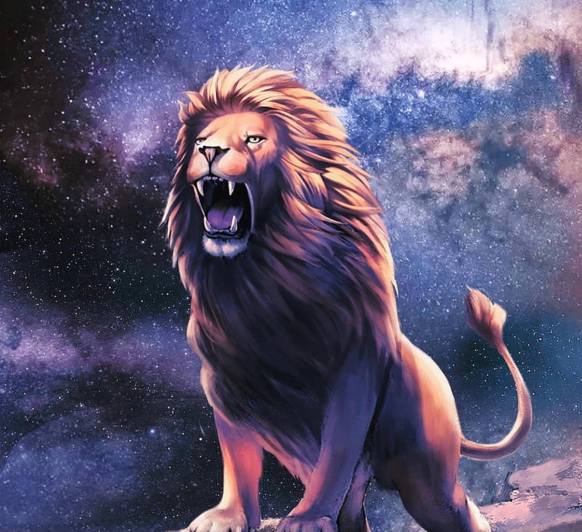 2072X1893 Galaxy Lion Wallpaper and Background