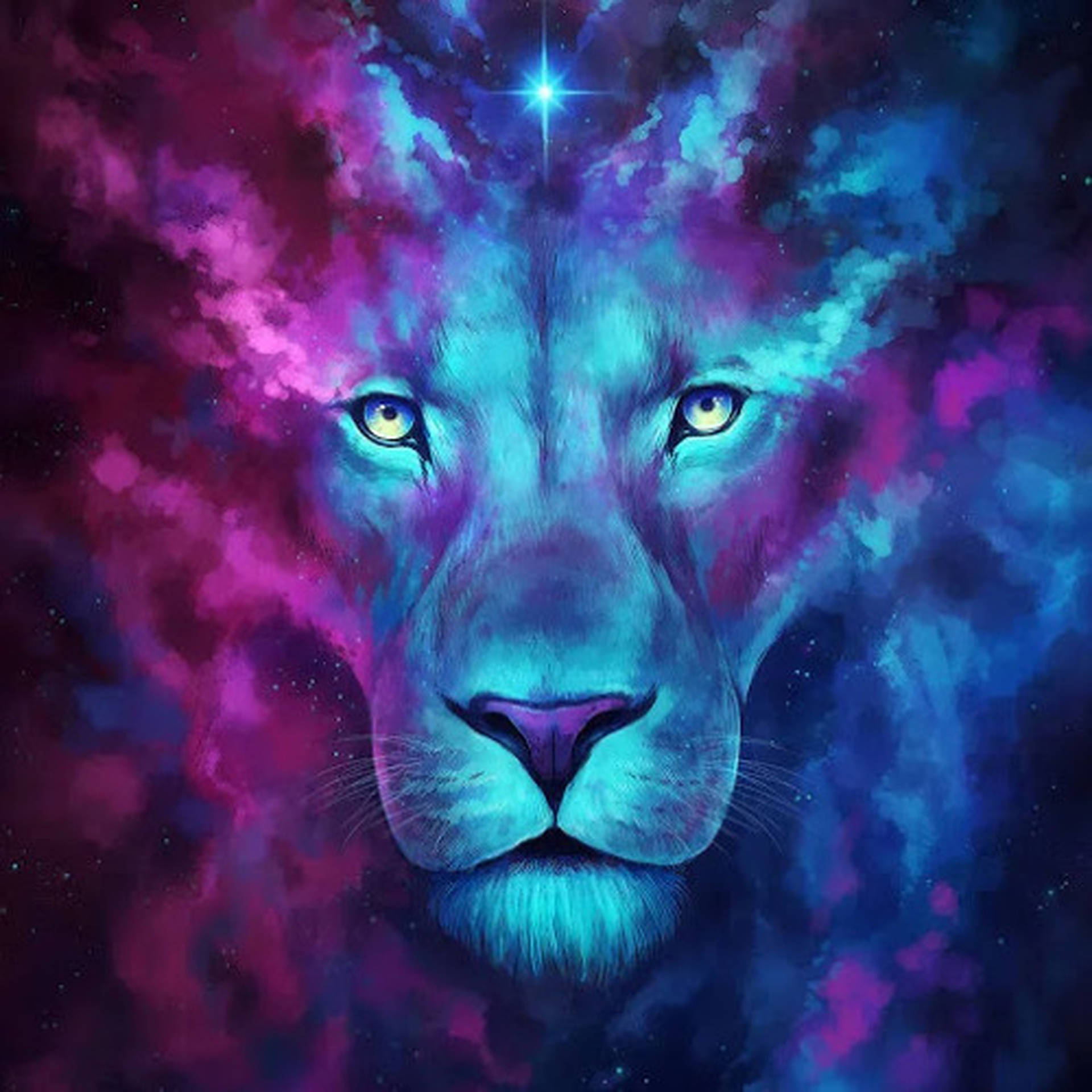 2090X2090 Galaxy Lion Wallpaper and Background