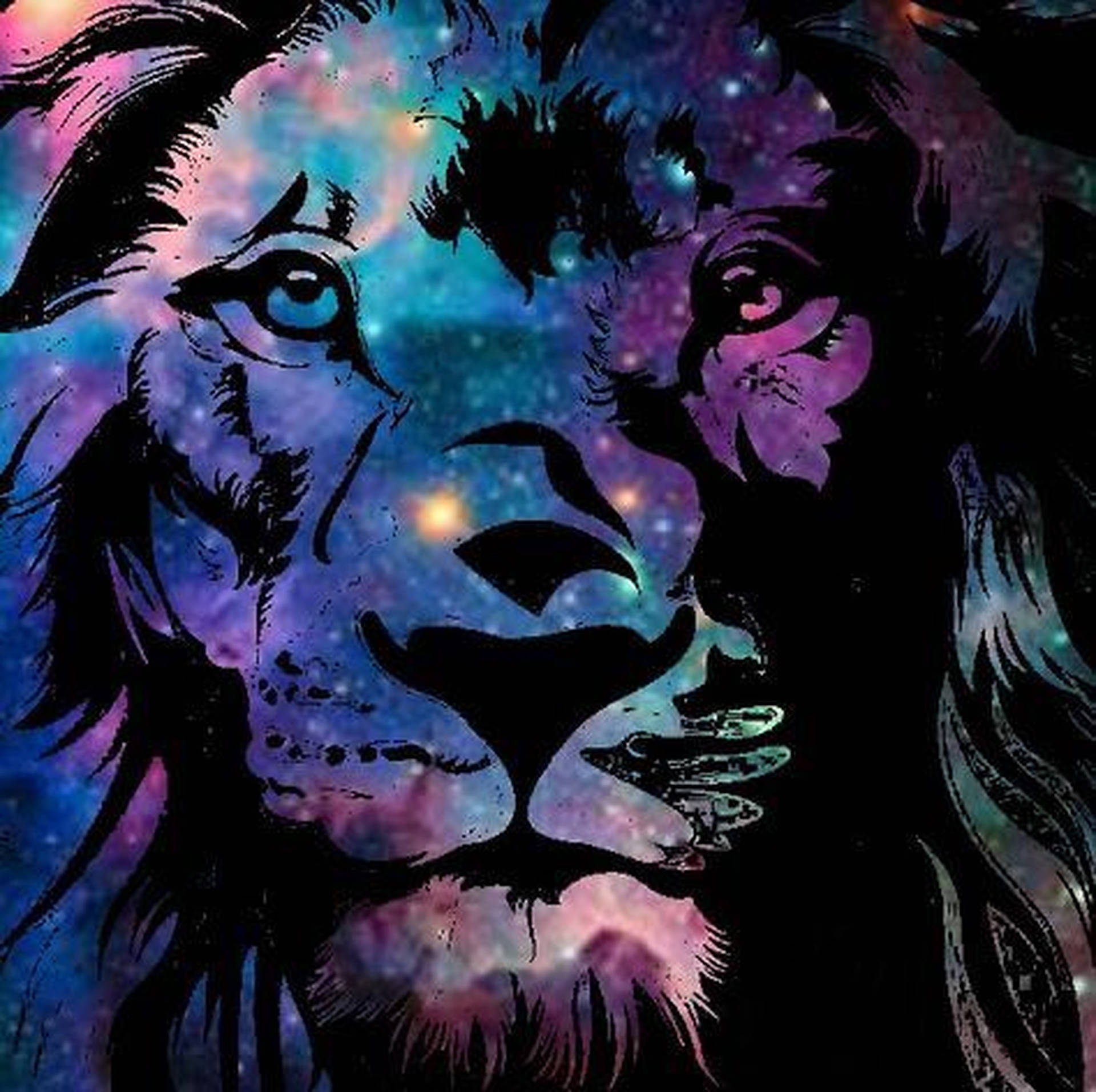 2180X2171 Galaxy Lion Wallpaper and Background