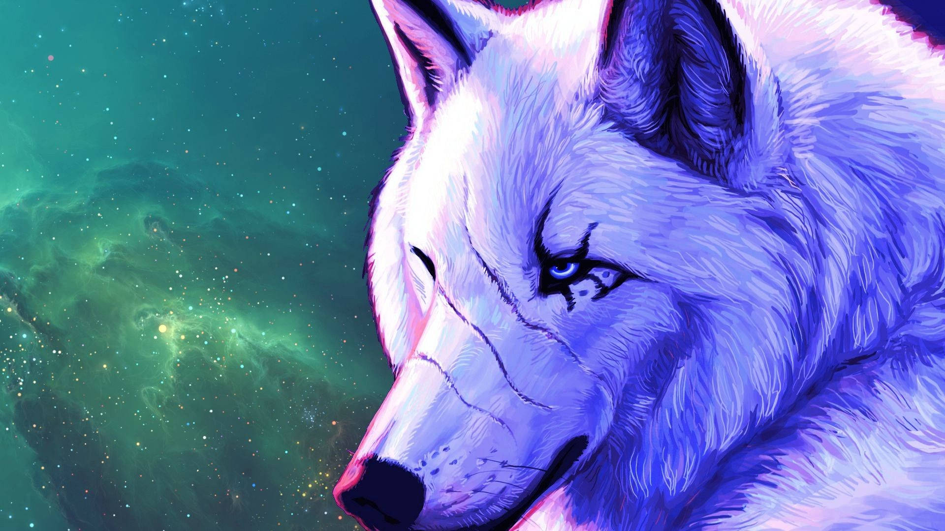 Galaxy Wolf 1920X1080 Wallpaper and Background Image