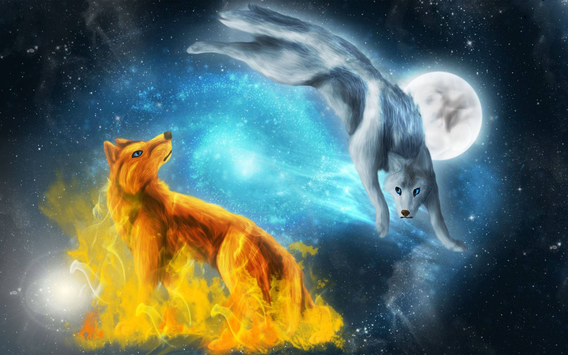 Galaxy Wolf 1920X1200 Wallpaper and Background Image