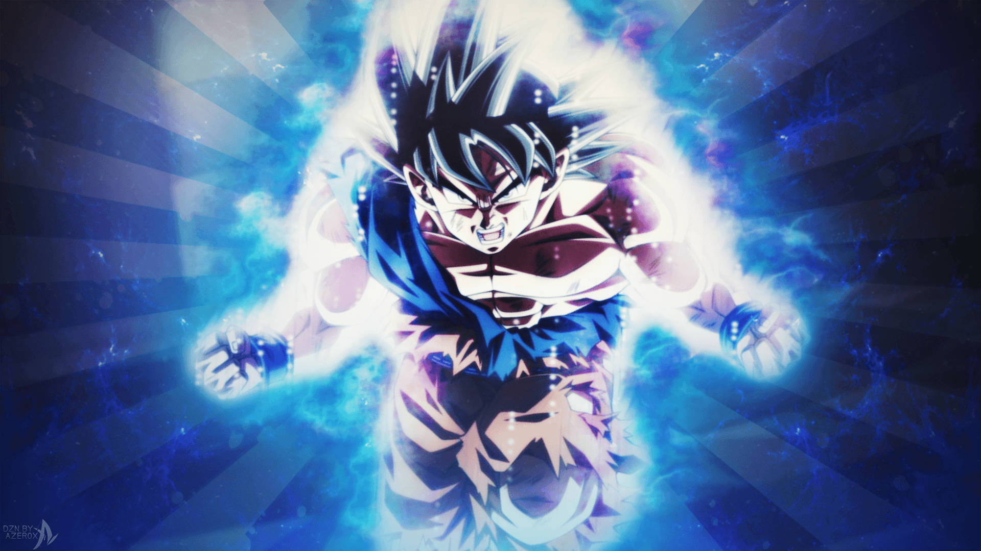 Download wallpaper 1920x1080 blue ultra instinct, goku, dragon