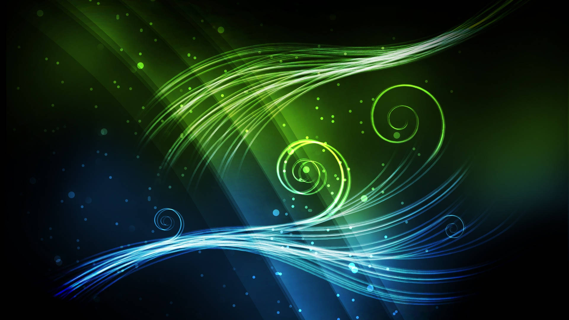 1920X1080 Green Abstract Wallpaper and Background