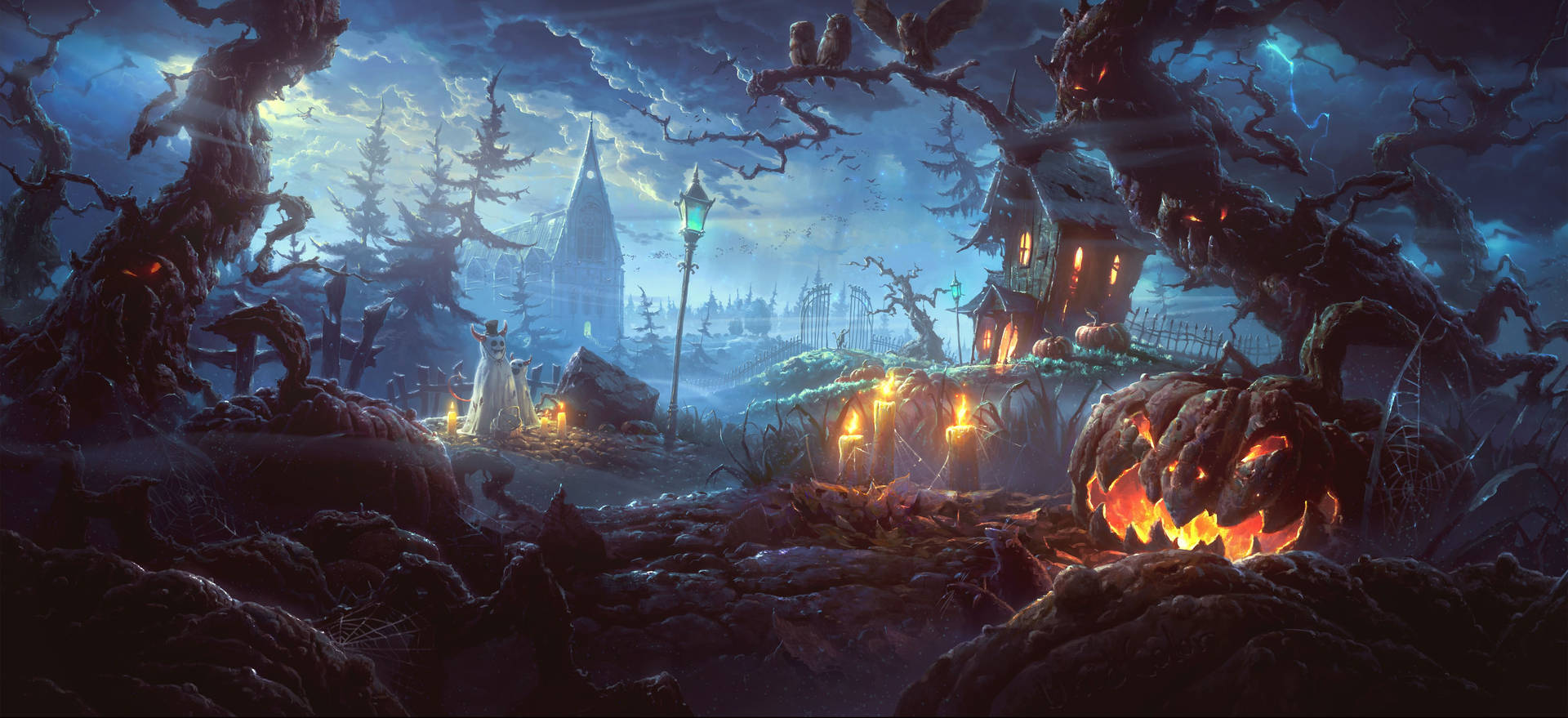 Halloween 5000X2290 Wallpaper and Background Image