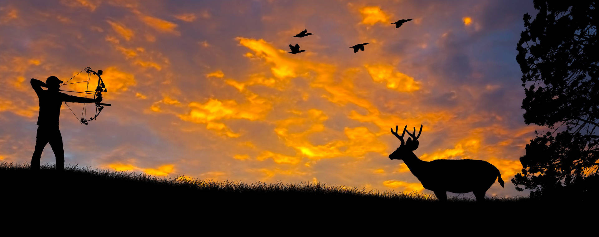 Hunting 3897X1540 Wallpaper and Background Image
