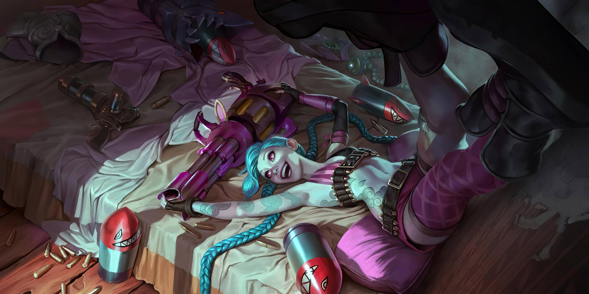Jinx 3840X1920 Wallpaper and Background Image