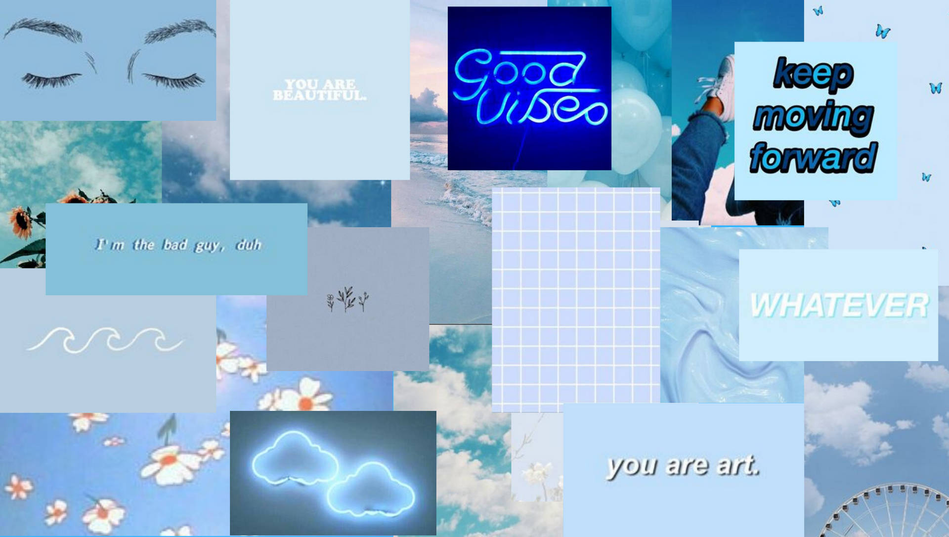 Light Blue Aesthetic 1998X1130 Wallpaper and Background Image