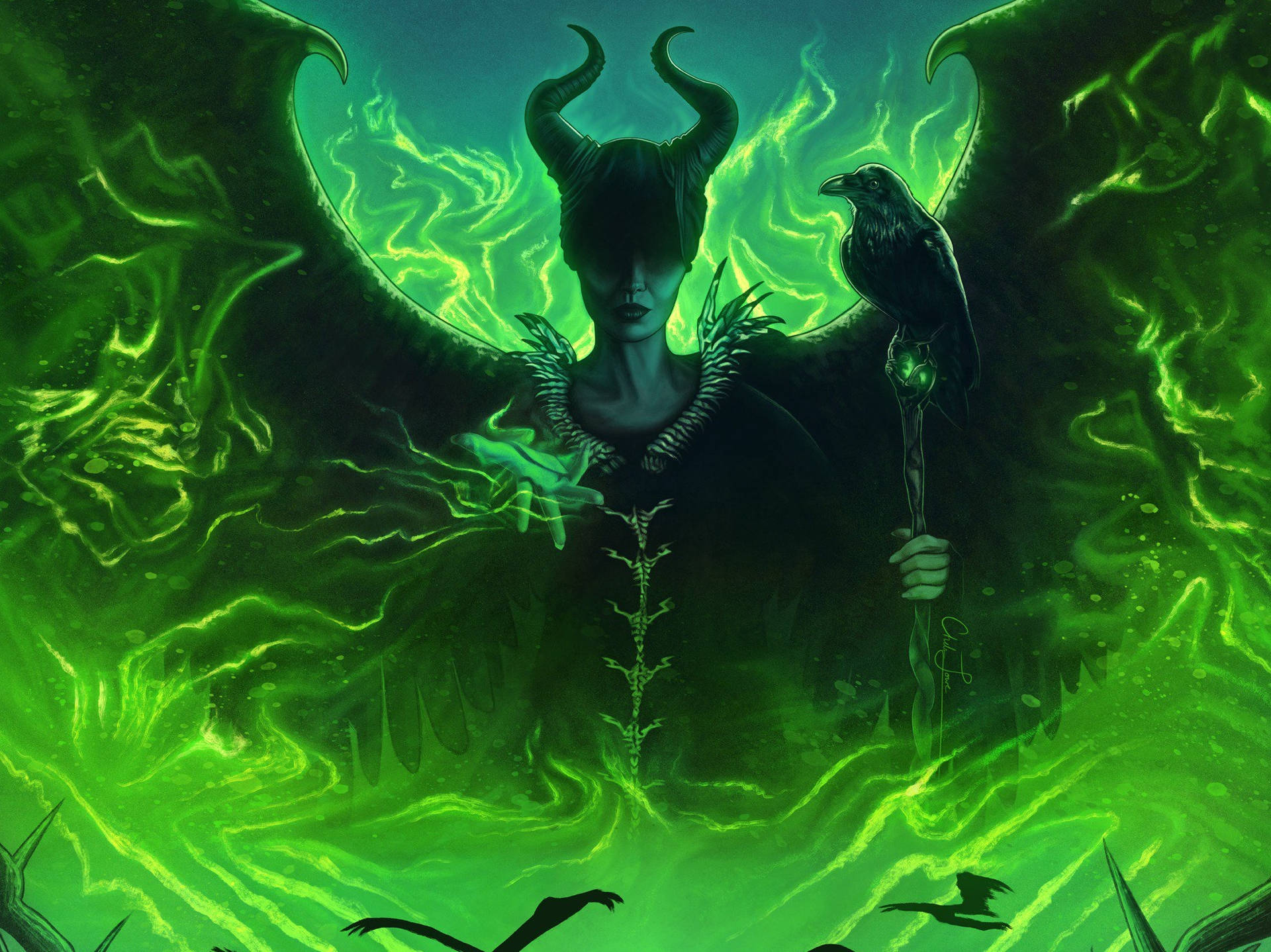 1944X1456 Maleficent Wallpaper and Background