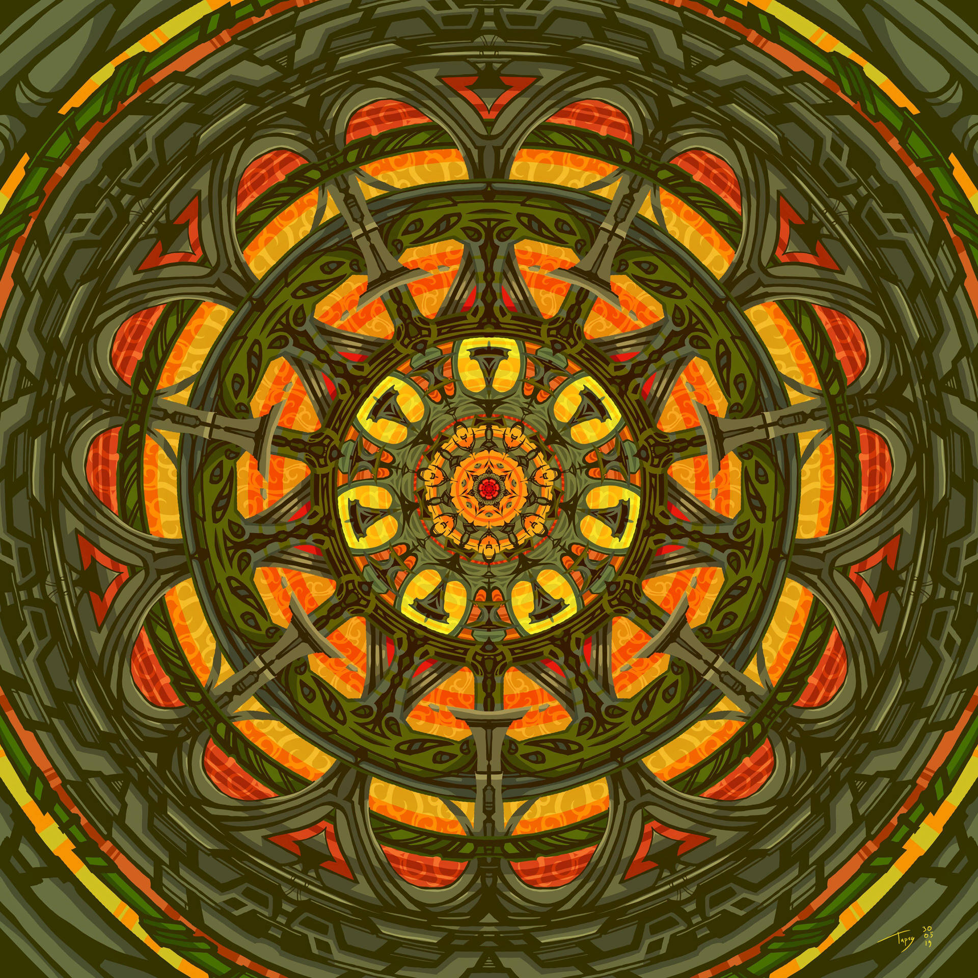 Mandala 3840X3840 Wallpaper and Background Image