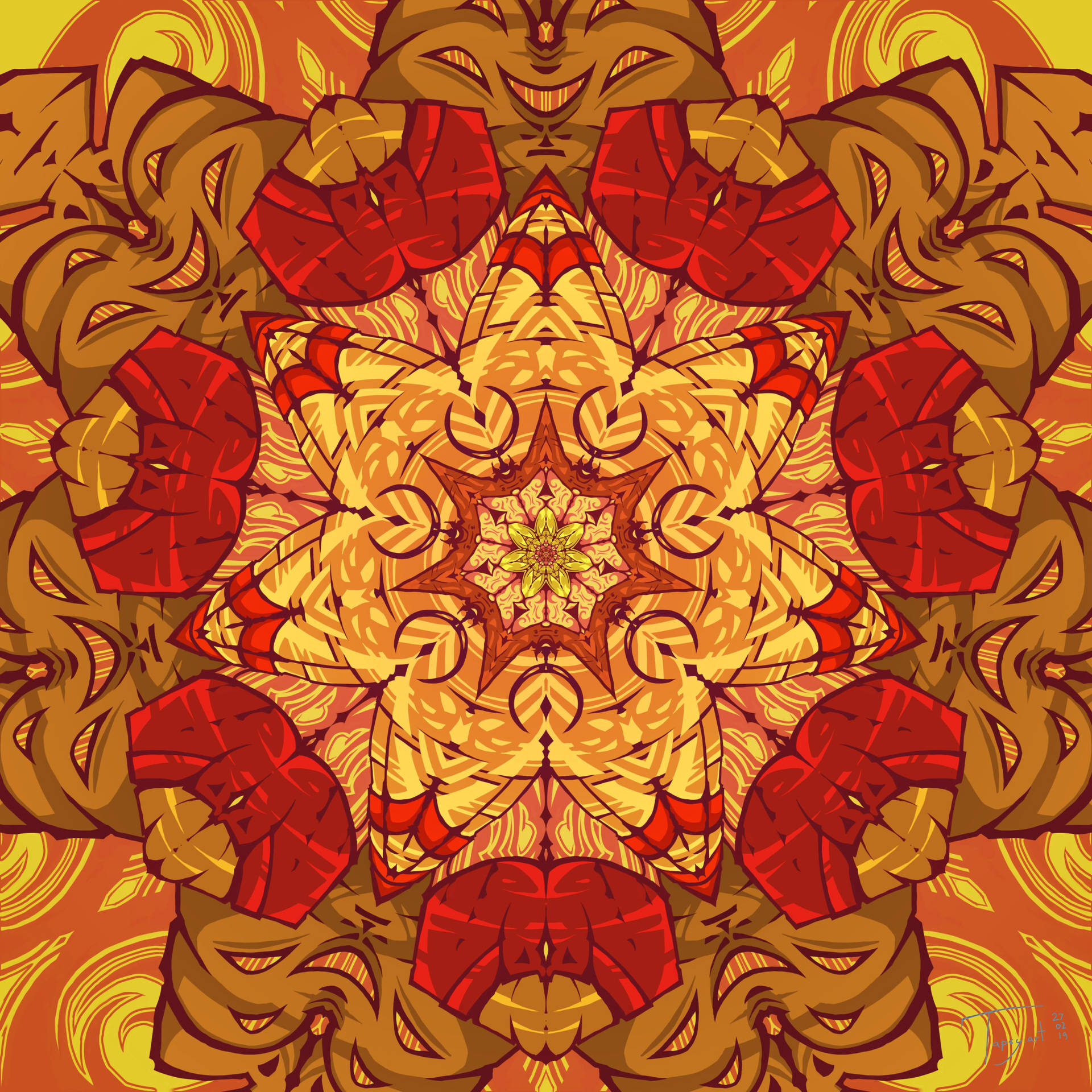 3840X3840 Mandala Wallpaper and Background