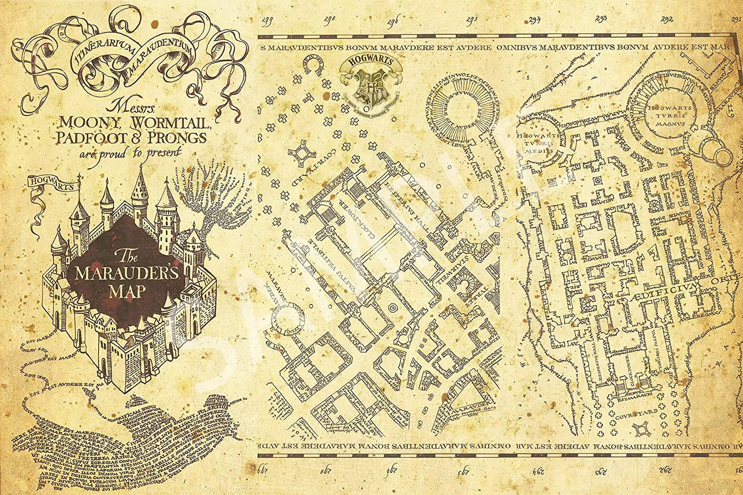 1500X1000 Marauders Map Wallpaper and Background