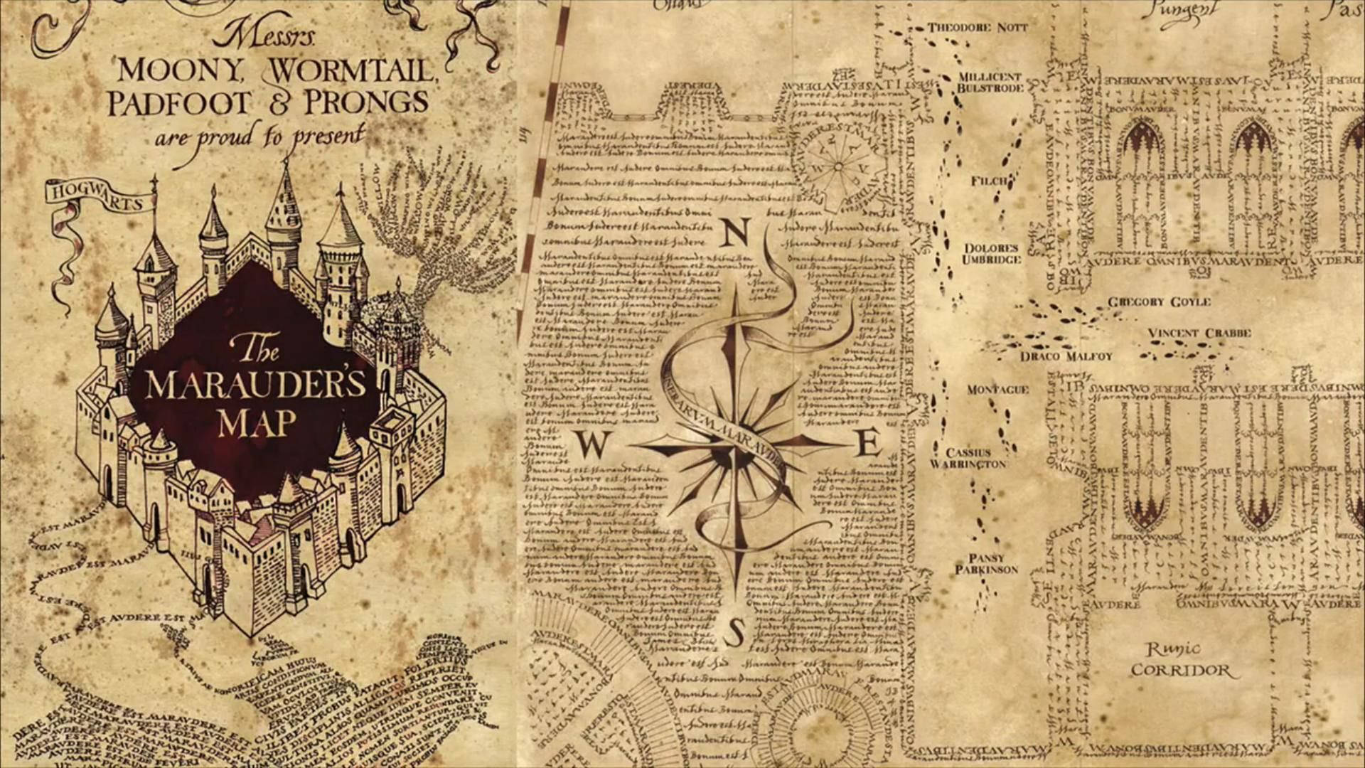 1920X1080 Marauders Map Wallpaper and Background