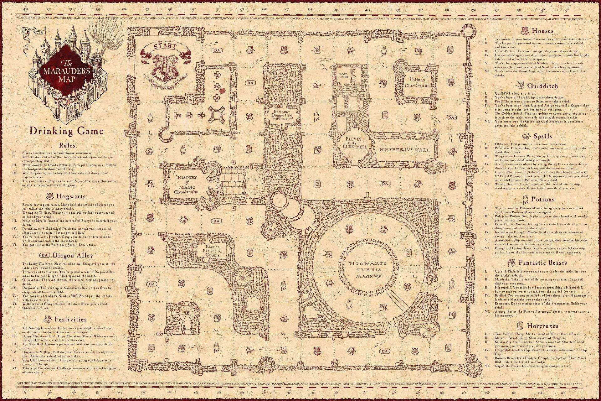 1920X1280 Marauders Map Wallpaper and Background