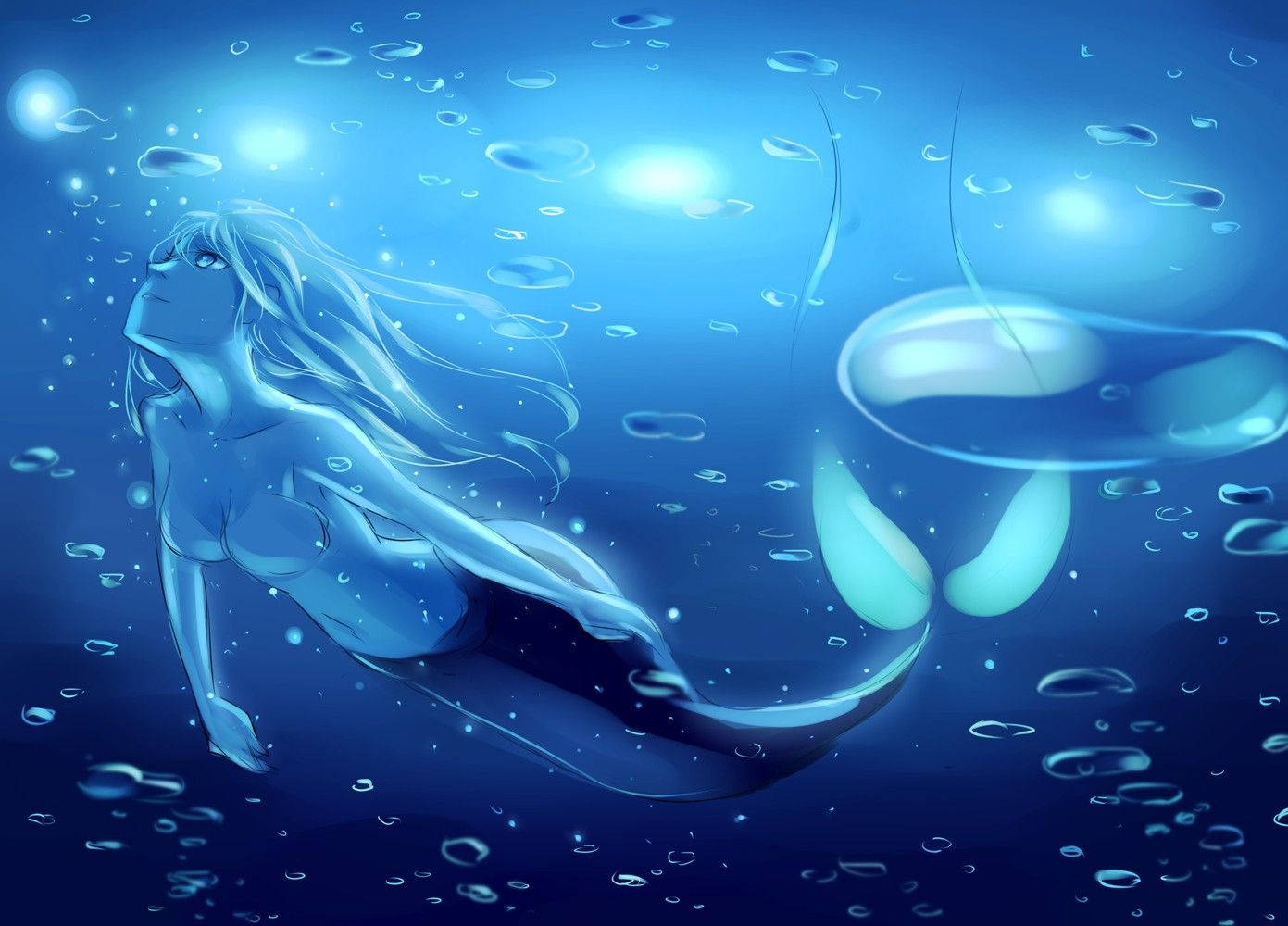 1391X1000 Mermaid Wallpaper and Background
