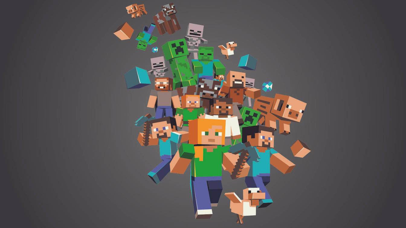 1344X756 Minecraft Wallpaper and Background