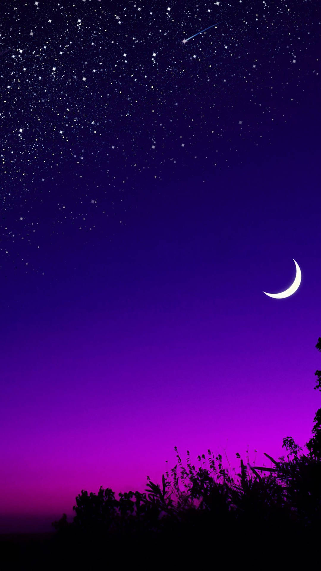 1440X2560 Moon And Stars Wallpaper and Background