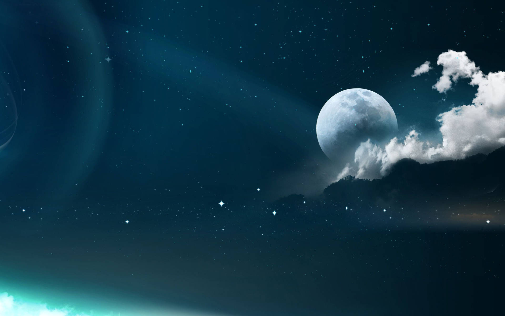 Moon And Stars 2560X1600 Wallpaper and Background Image